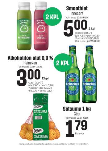 Sale tarjoukset  - 23.09.2026 - 06.10.2026.