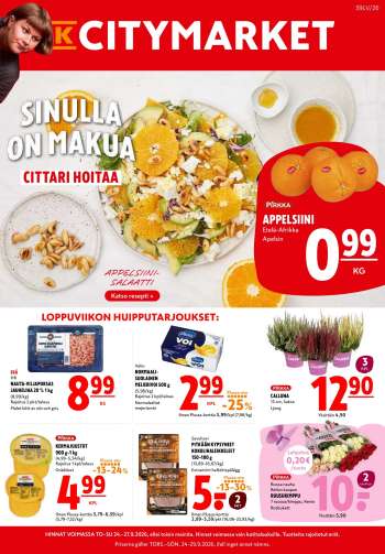 K-citymarket tarjoukset  - 24.09.2026 - 27.09.2026.