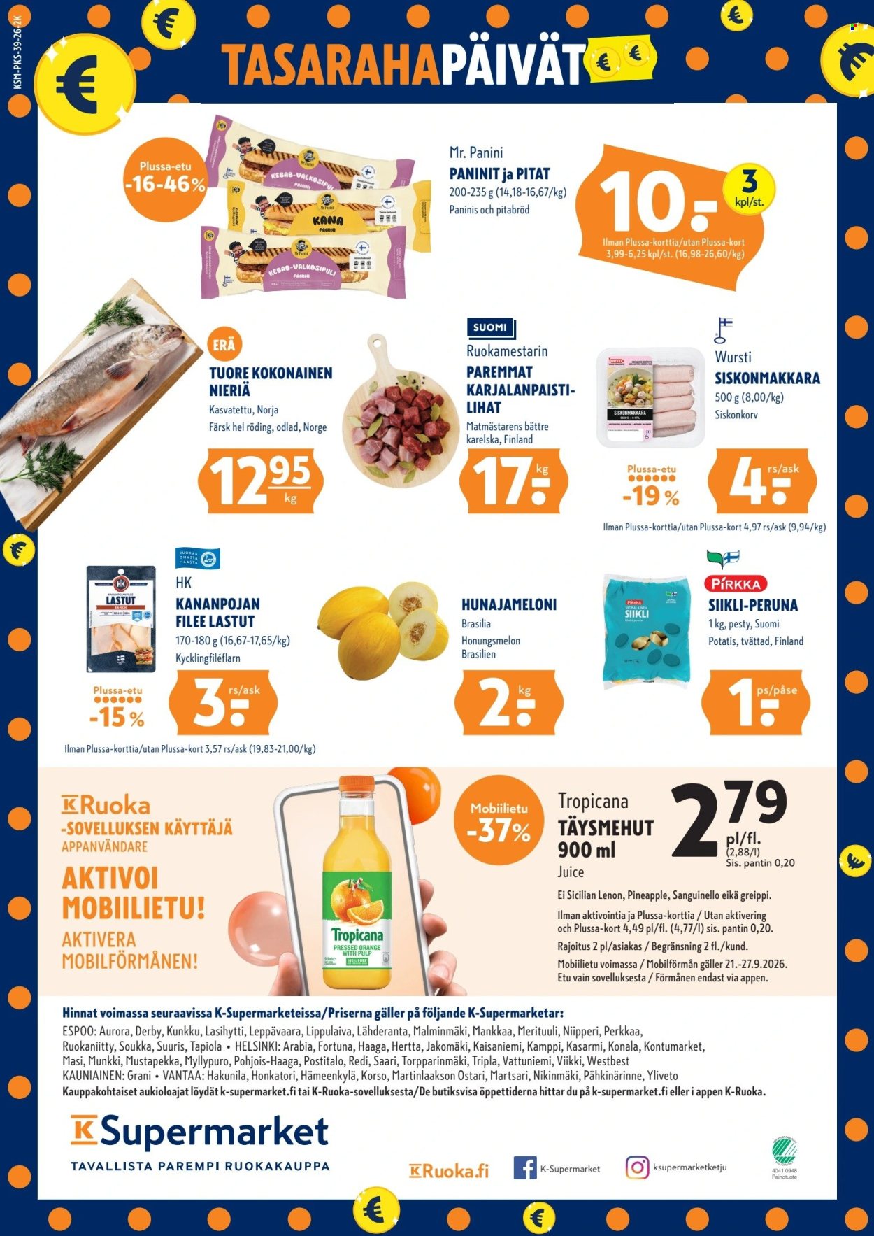 K-Supermarket tarjoukset - 24.09.2026 - 27.09.2026. Sivu 4