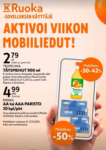 K-market tarjoukset - 21.09.2026 - 27.09.2026. Sivu 2