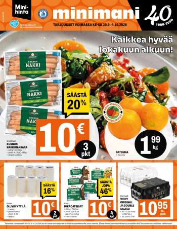 Minimani tarjoukset  - 30.09.2026 - 04.10.2026.