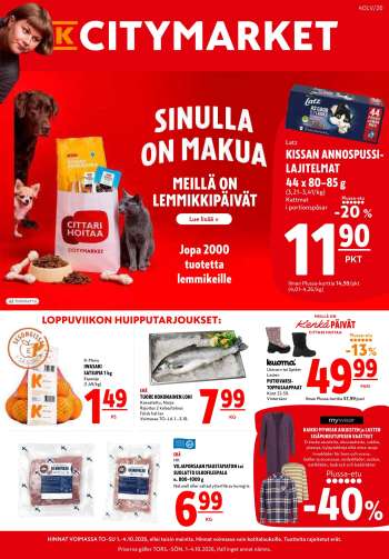 K-citymarket tarjoukset  - 01.10.2026 - 04.10.2026.