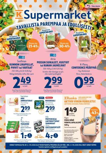 K-Supermarket tarjoukset  - 05.10.2026 - 07.10.2026.