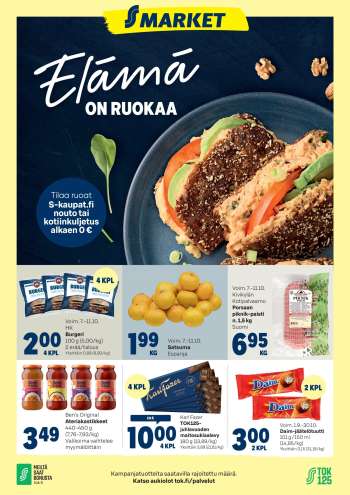 S-market tarjoukset  - 07.10.2026 - 11.10.2026.
