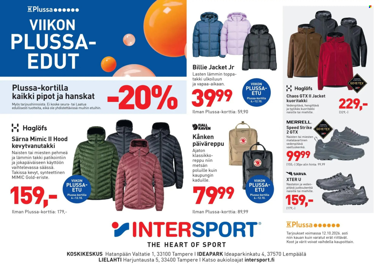 Intersport tarjoukset - 10.10.2026 - 12.10.2026. Sivu 1
