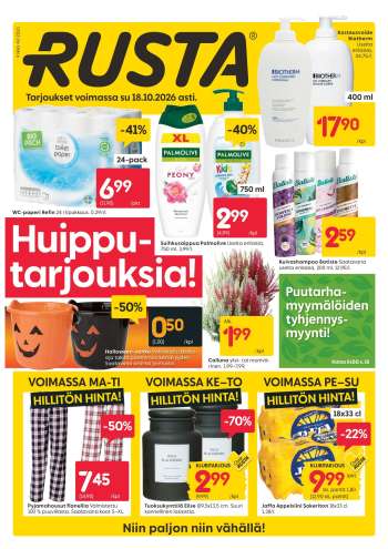 Rusta tarjoukset  - 12.10.2026 - 18.10.2026.