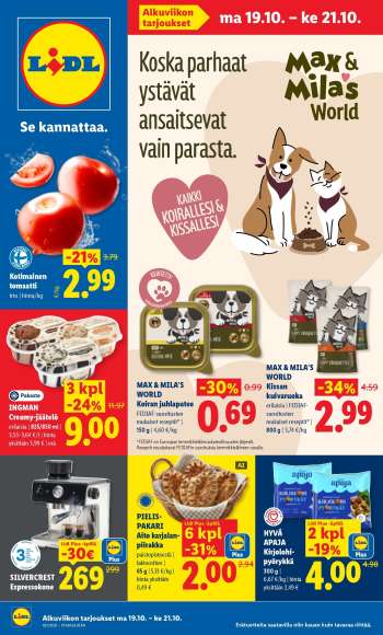 Lidl tarjoukset  - 19.10.2026 - 21.10.2026.