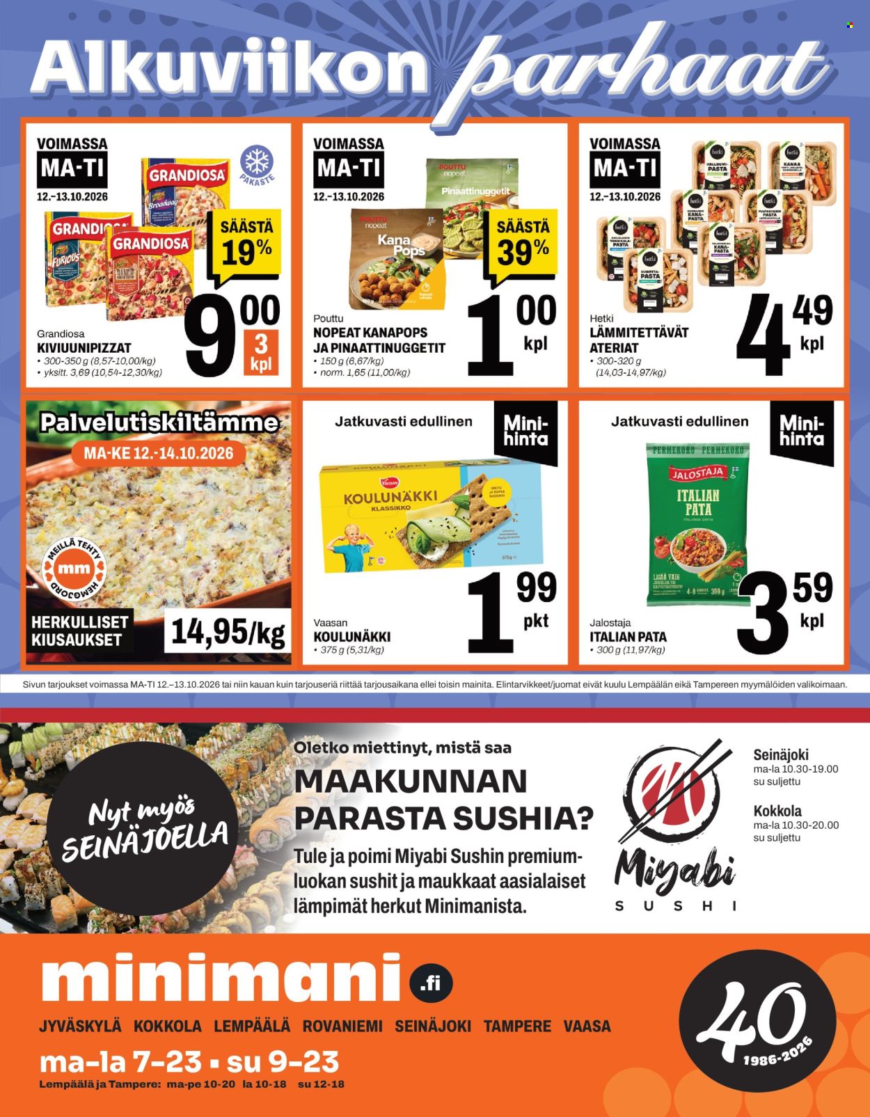 Minimani tarjoukset - 12.10.2026 - 13.10.2026. Sivu 1