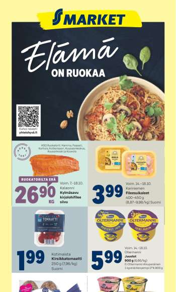 S-market tarjoukset  - 14.10.2026 - 18.10.2026.