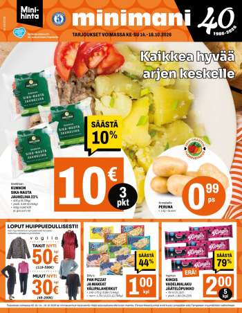 Minimani tarjoukset  - 14.10.2026 - 18.10.2026.