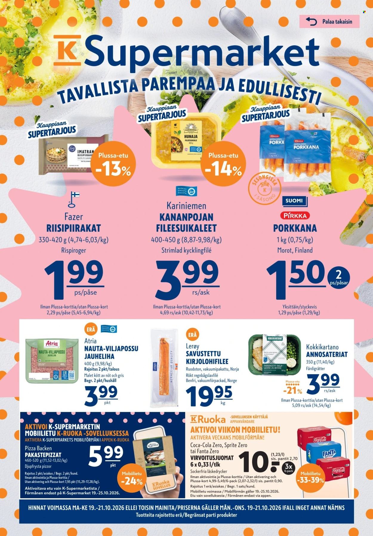 K-Supermarket tarjoukset - 19.10.2026 - 21.10.2026. Sivu 1