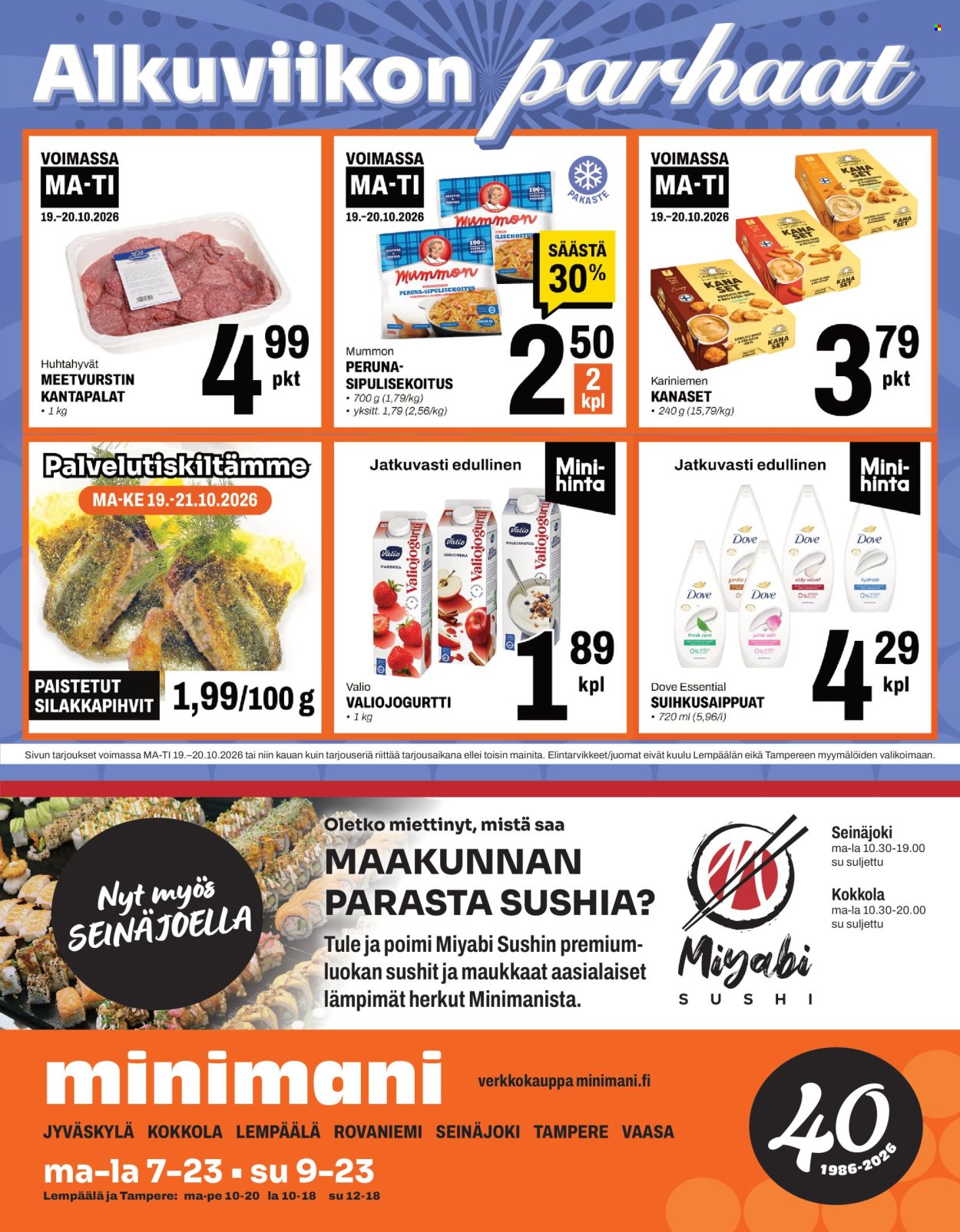 Minimani tarjoukset - 19.10.2026 - 20.10.2026. Sivu 1