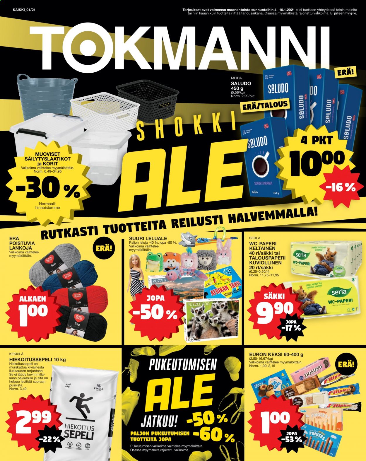 Tokmanni tarjoukset - 04.01.2021 - 10.01.2021. Sivu 1