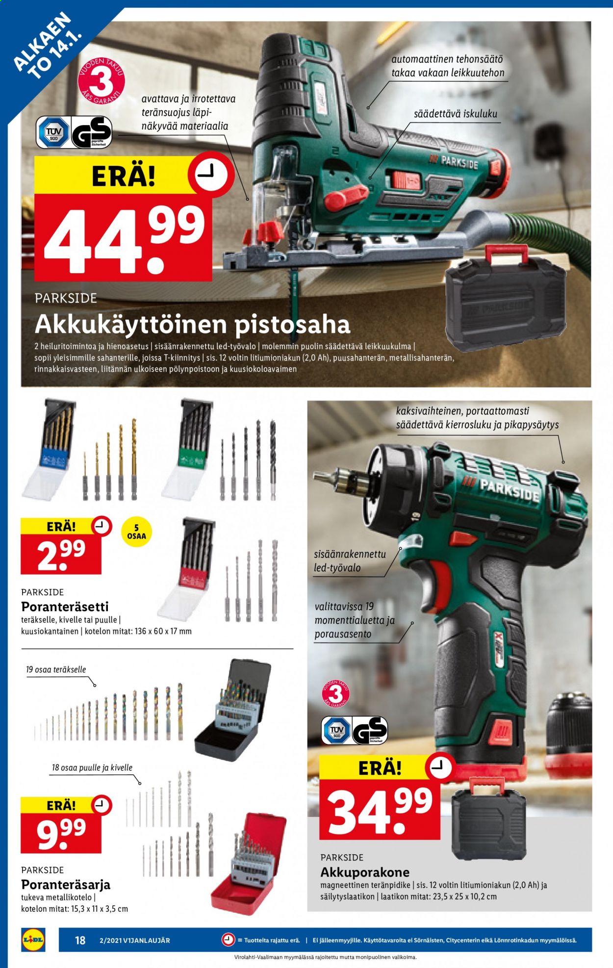 Lidl tarjoukset - 14.01.2021 - 20.01.2021. Sivu 18