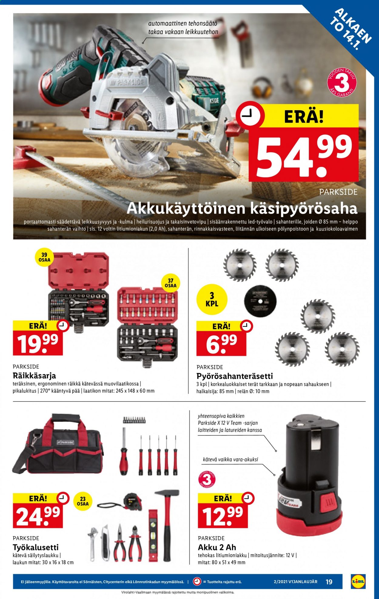 Lidl tarjoukset - 14.01.2021 - 20.01.2021. Sivu 19