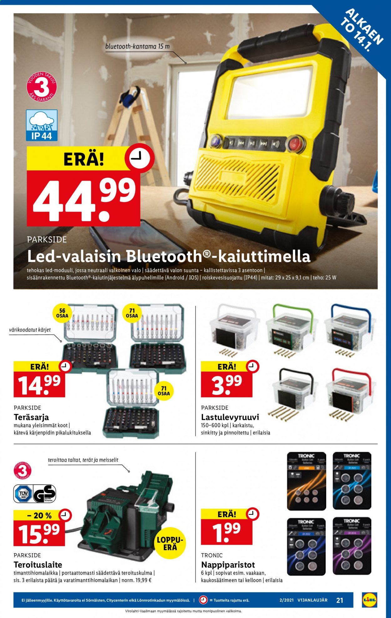 Lidl tarjoukset - 14.01.2021 - 20.01.2021. Sivu 21