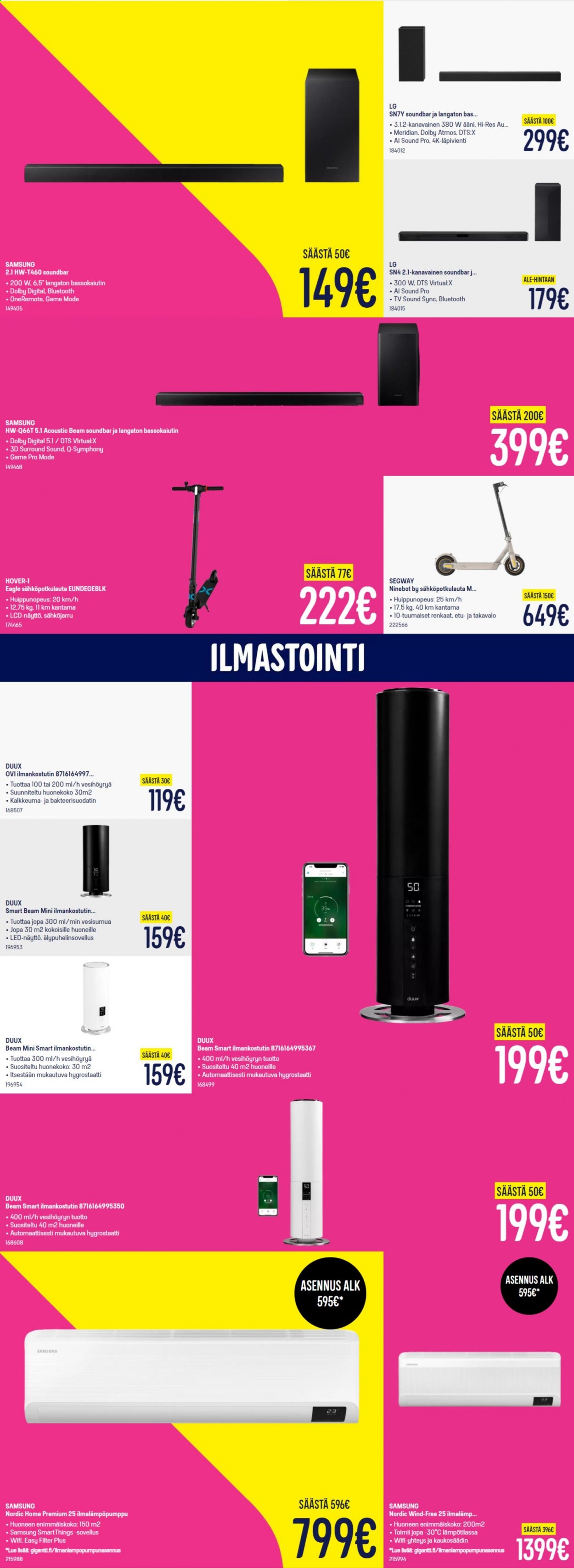 thumbnail - Gigantti tarjoukset  - 10.01.2021 - 17.01.2021 - Tarjoustuotteet - LG, Samsung, TV, soundbar, ilmastointi, Hover. Sivu 11.