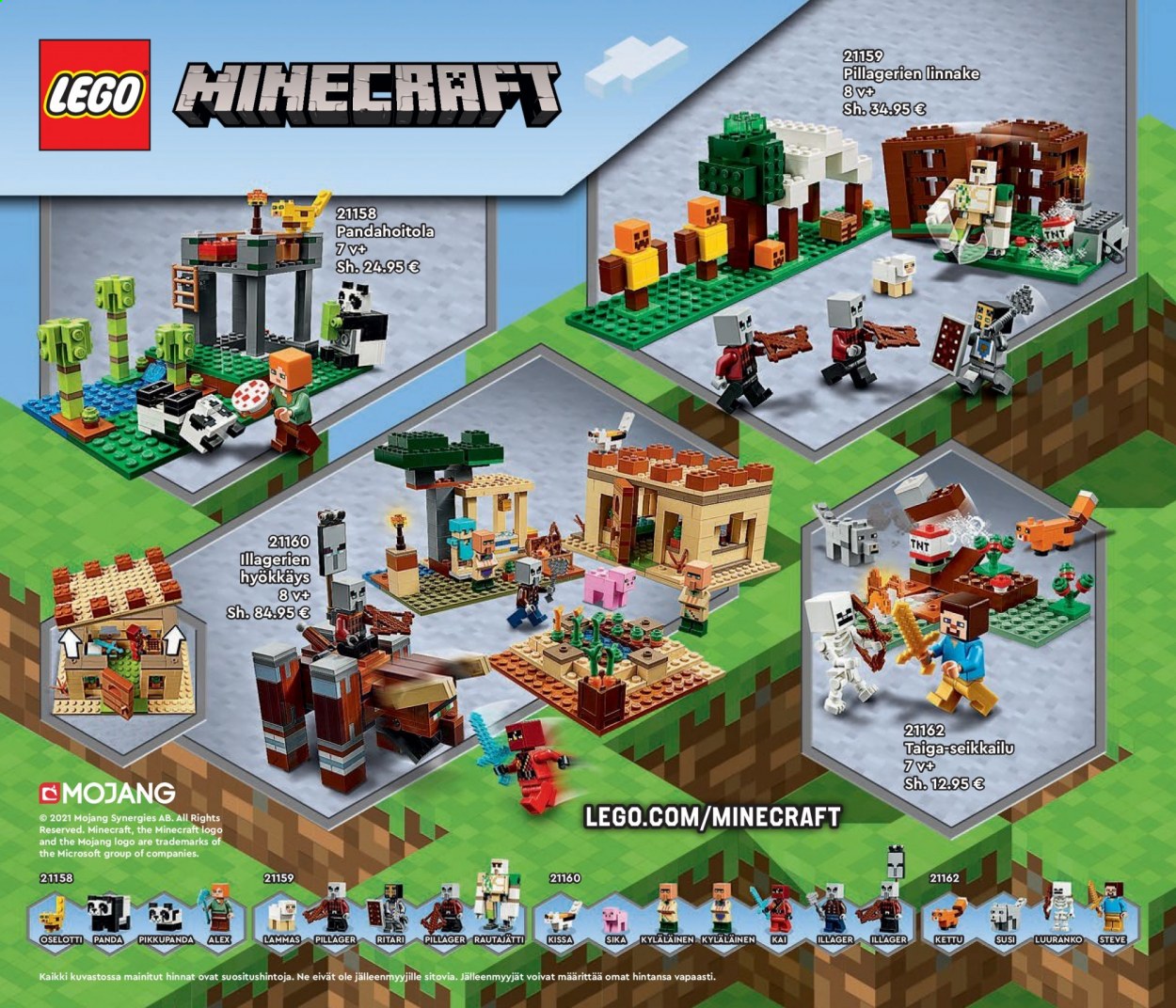 thumbnail - Tokmanni tarjoukset  - 12.01.2021 - 31.05.2021 - Tarjoustuotteet - LEGO Minecraft, LEGO, Panda. Sivu 94.
