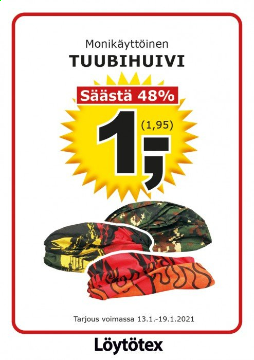 Löytötex tarjoukset - 13.01.2021 - 19.01.2021. Sivu 1