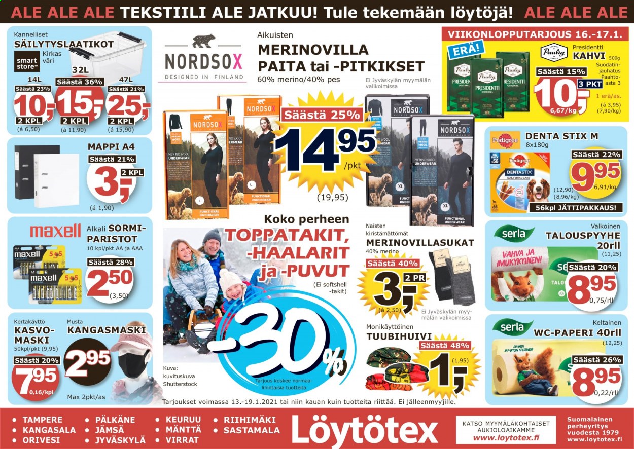 Löytötex tarjoukset - 13.01.2021 - 19.01.2021. Sivu 1