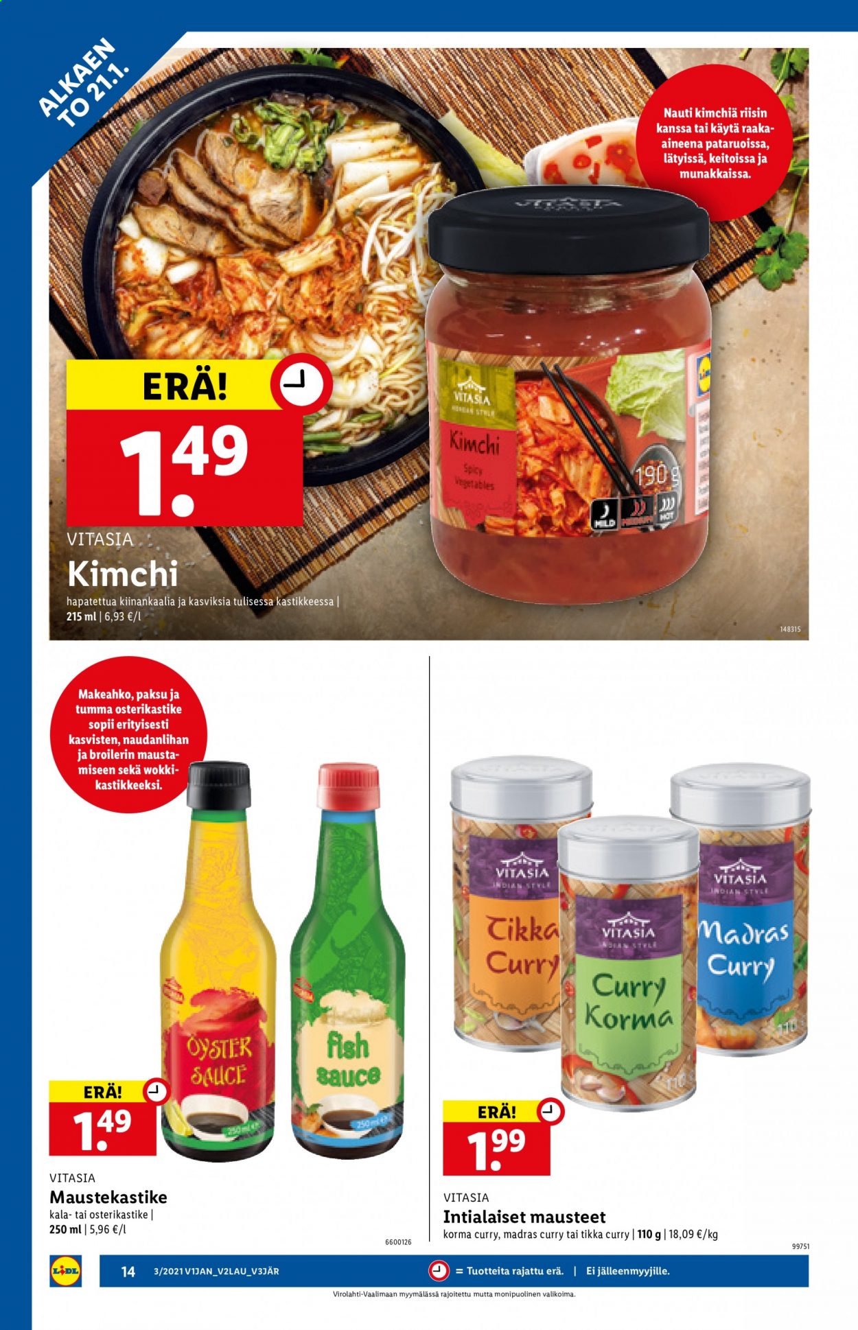 Lidl tarjoukset - 21.01.2021 - 27.01.2021. Sivu 14
