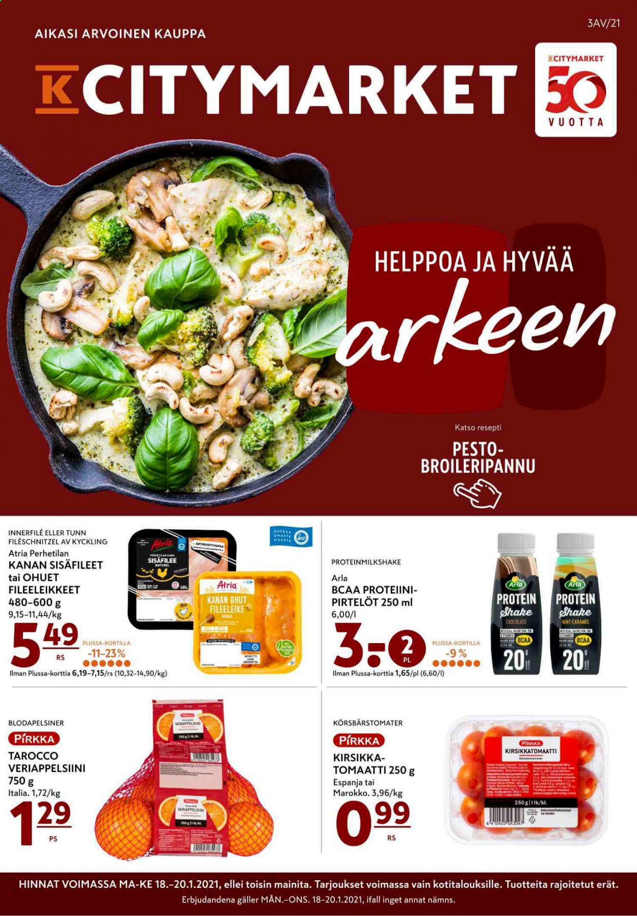 K-citymarket tarjoukset - 18.01.2021 - 20.01.2021. Sivu 1
