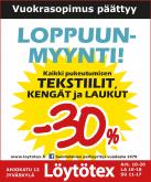 Löytötex tarjoukset .