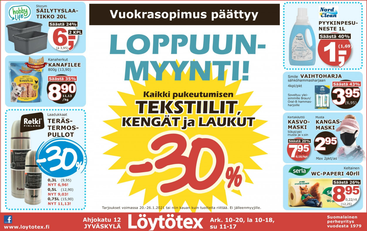 Löytötex tarjoukset - 20.01.2021 - 26.01.2021. Sivu 1