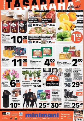 Minimani tarjoukset  - 27.01.2021 - 31.01.2021.