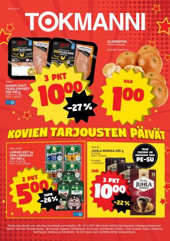 Tokmanni tarjoukset  - 28.01.2021 - 31.01.2021.