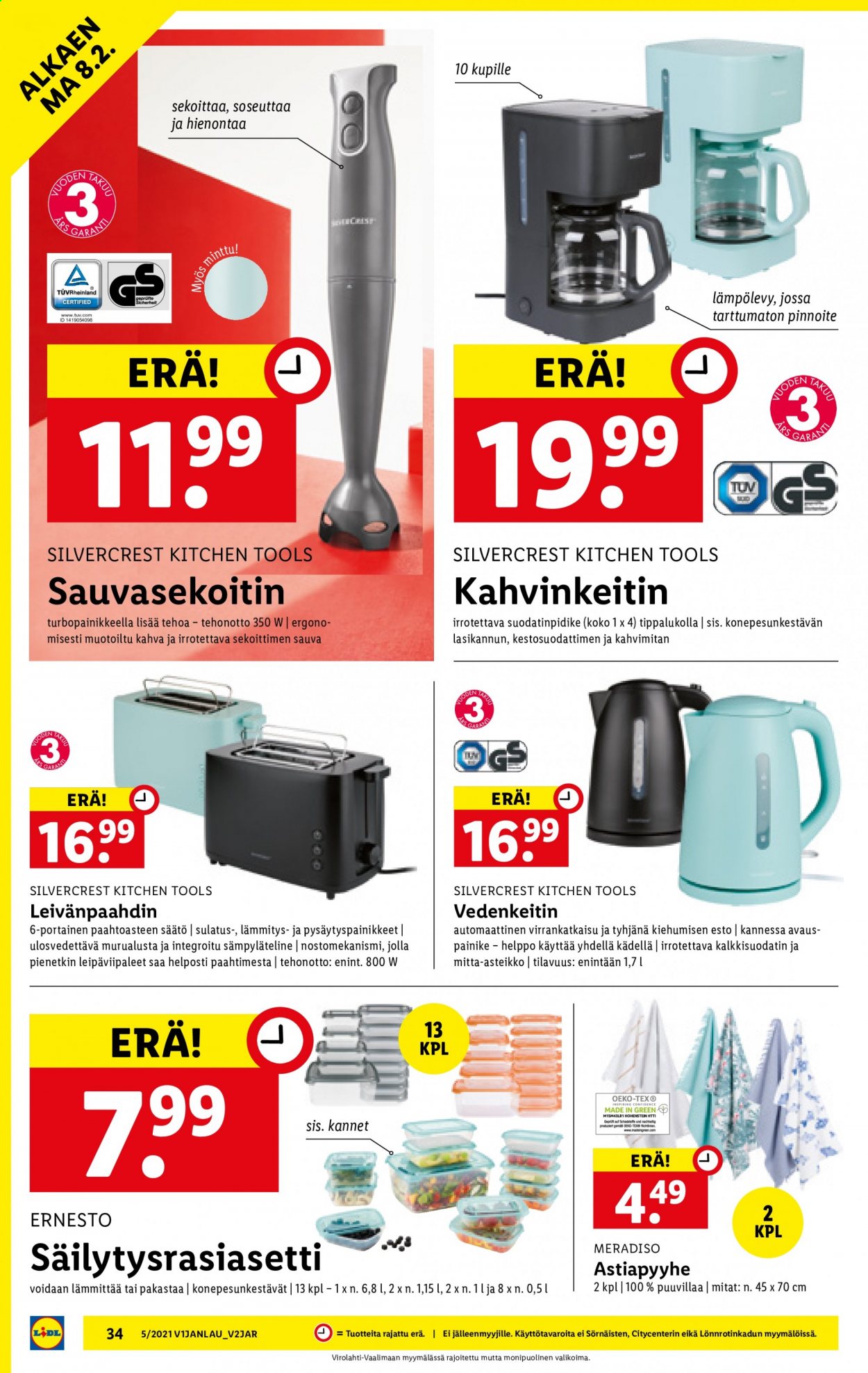 Lidl tarjoukset - 04.02.2021 - 10.02.2021. Sivu 34