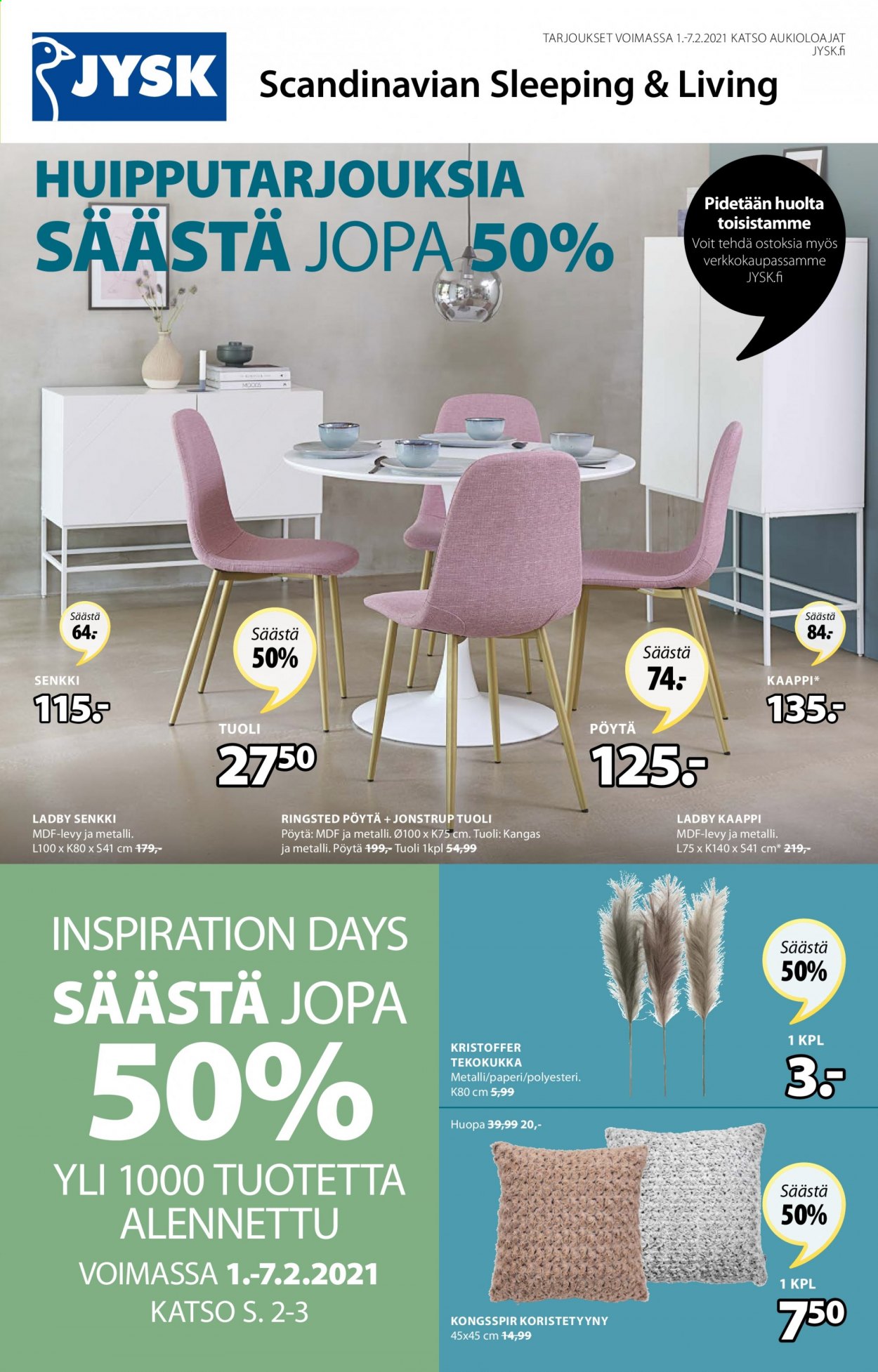 JYSK tarjoukset - 01.02.2021 - 07.02.2021. Sivu 1