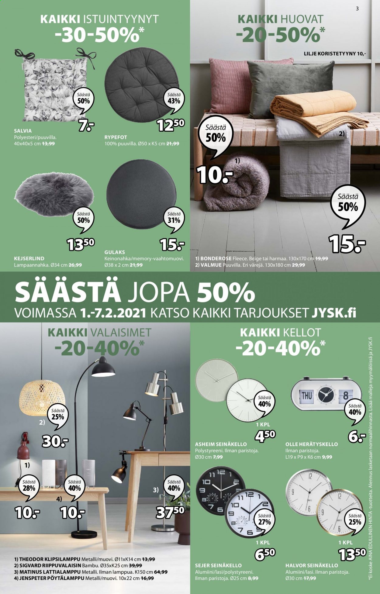 JYSK tarjoukset - 01.02.2021 - 07.02.2021. Sivu 3