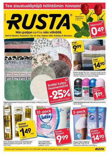 Rusta tarjoukset  - 03.02.2021 - 09.02.2021.
