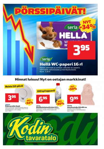 Kodintavaratalo tarjoukset  - 08.02.2021 - 17.02.2021.