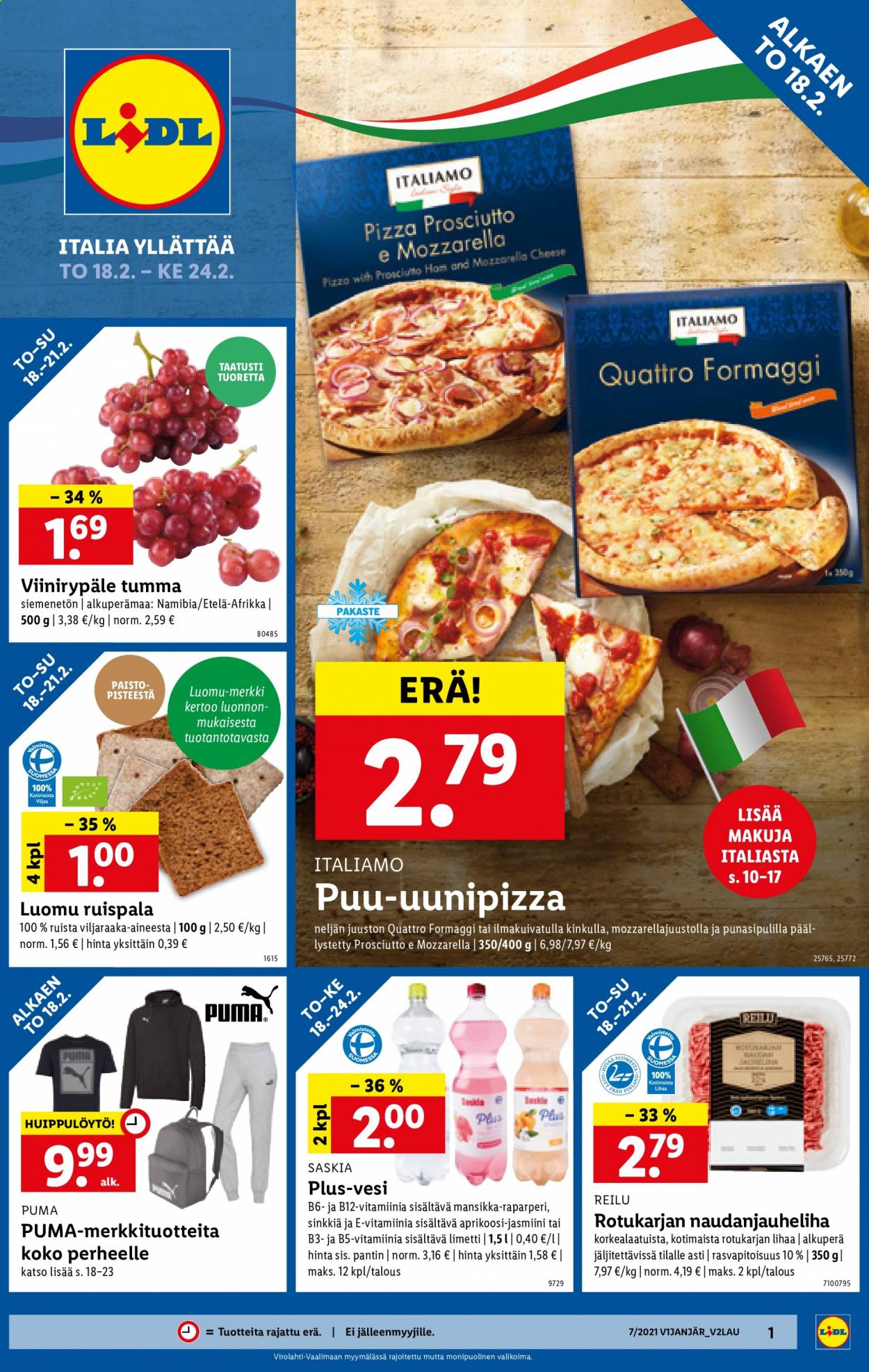 Lidl tarjoukset - 18.02.2021 - 24.02.2021. Sivu 1