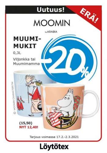 Löytötex tarjoukset  - 17.02.2021 - 02.03.2021.
