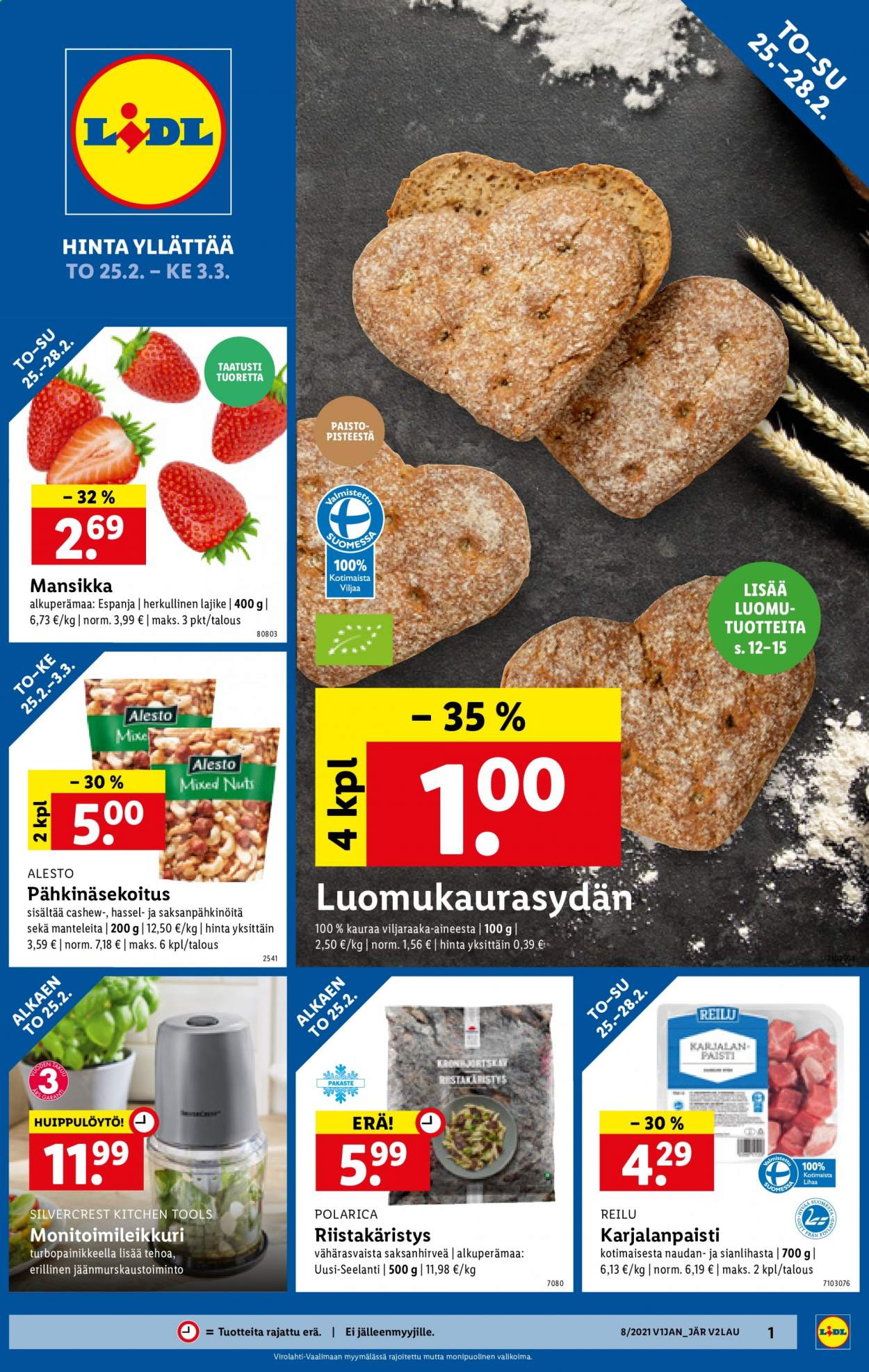 Lidl tarjoukset - 25.02.2021 - 03.03.2021. Sivu 1