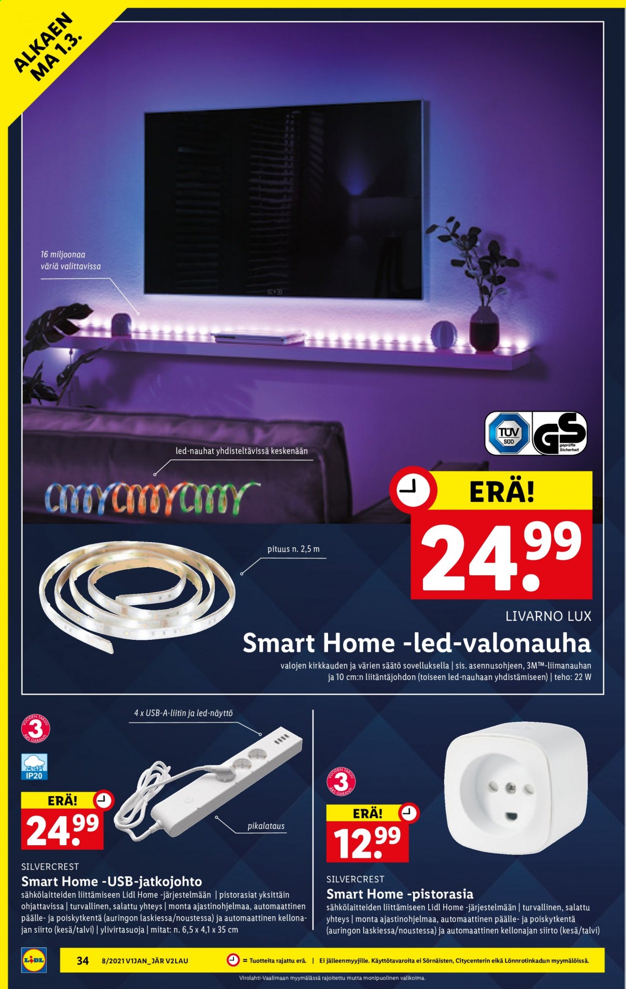 Lidl tarjoukset - 25.02.2021 - 03.03.2021. Sivu 34