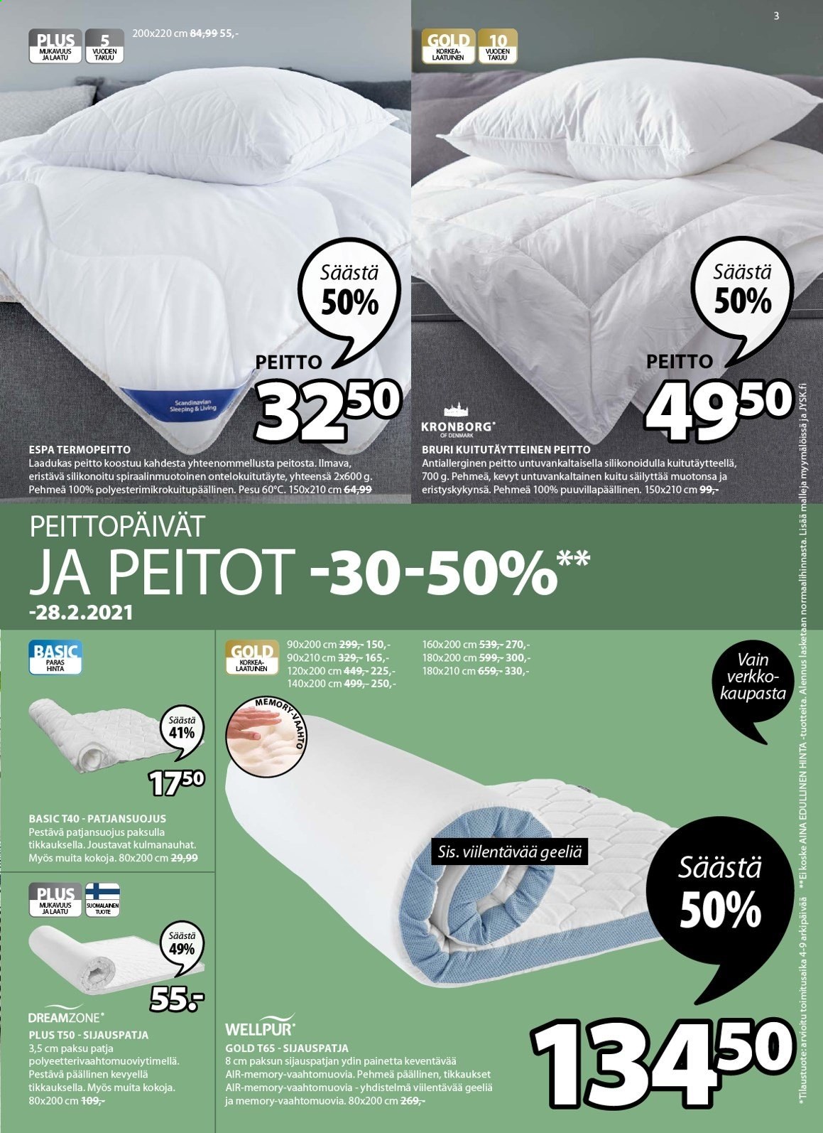 JYSK tarjoukset - 22.02.2021 - 28.02.2021. Sivu 3