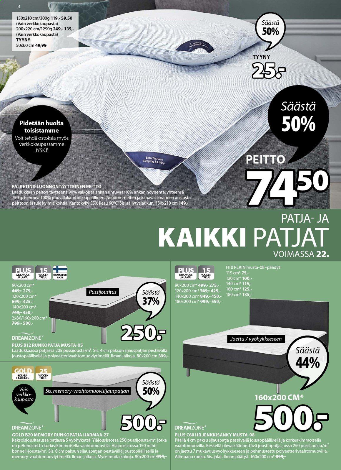JYSK tarjoukset - 22.02.2021 - 28.02.2021. Sivu 4