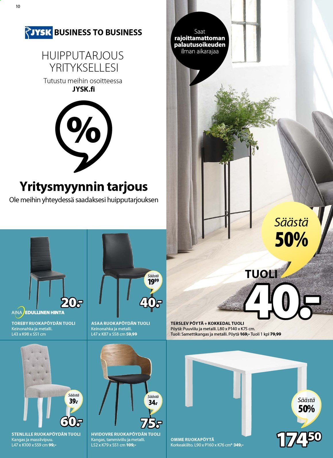 JYSK tarjoukset - 22.02.2021 - 28.02.2021. Sivu 10