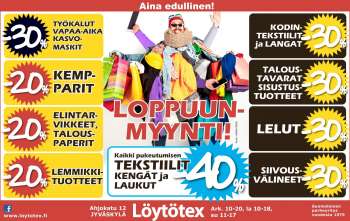Löytötex tarjoukset .