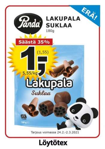 Löytötex tarjoukset  - 24.02.2021 - 02.03.2021.