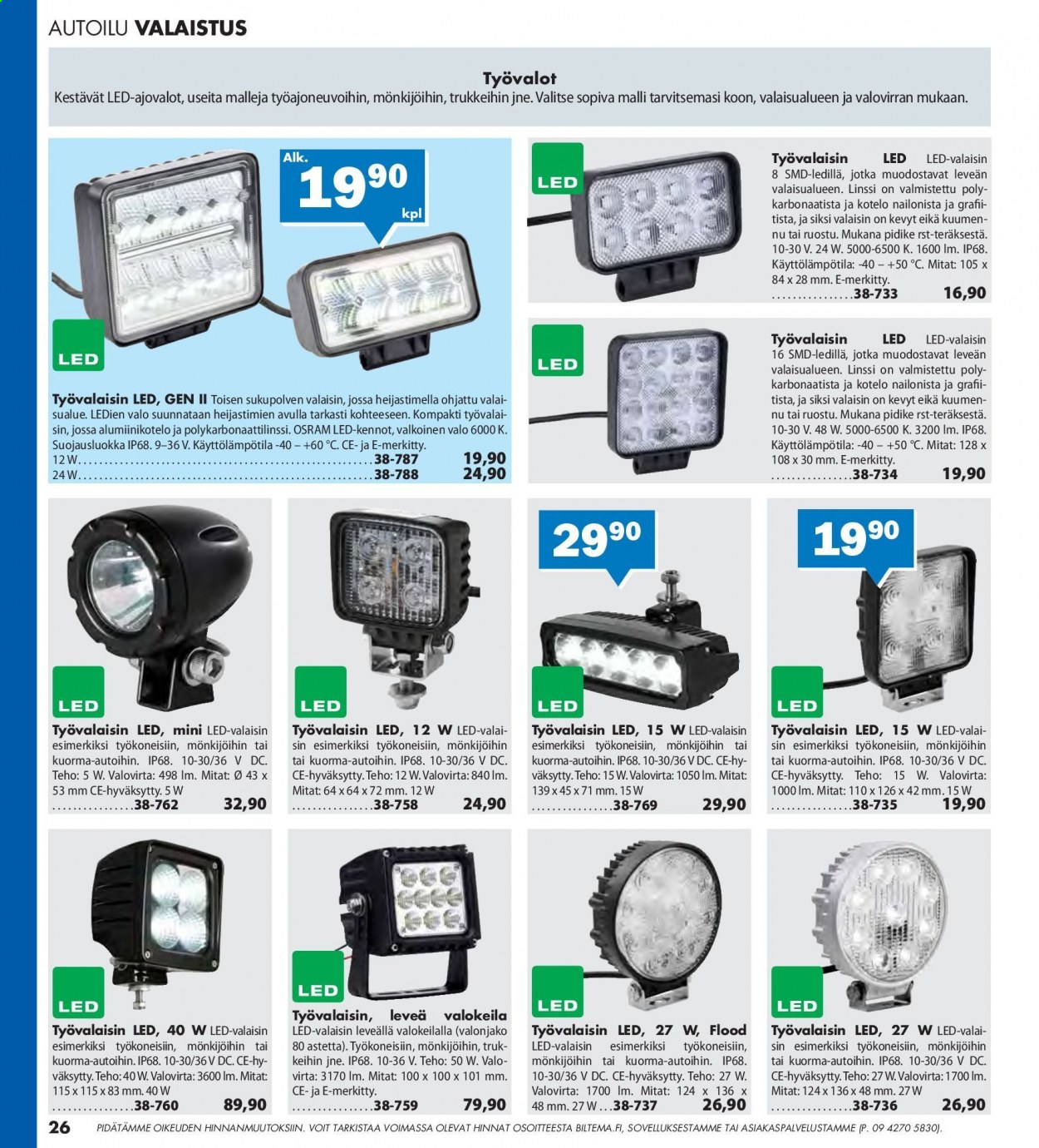 Biltema tarjoukset. Sivu 26
