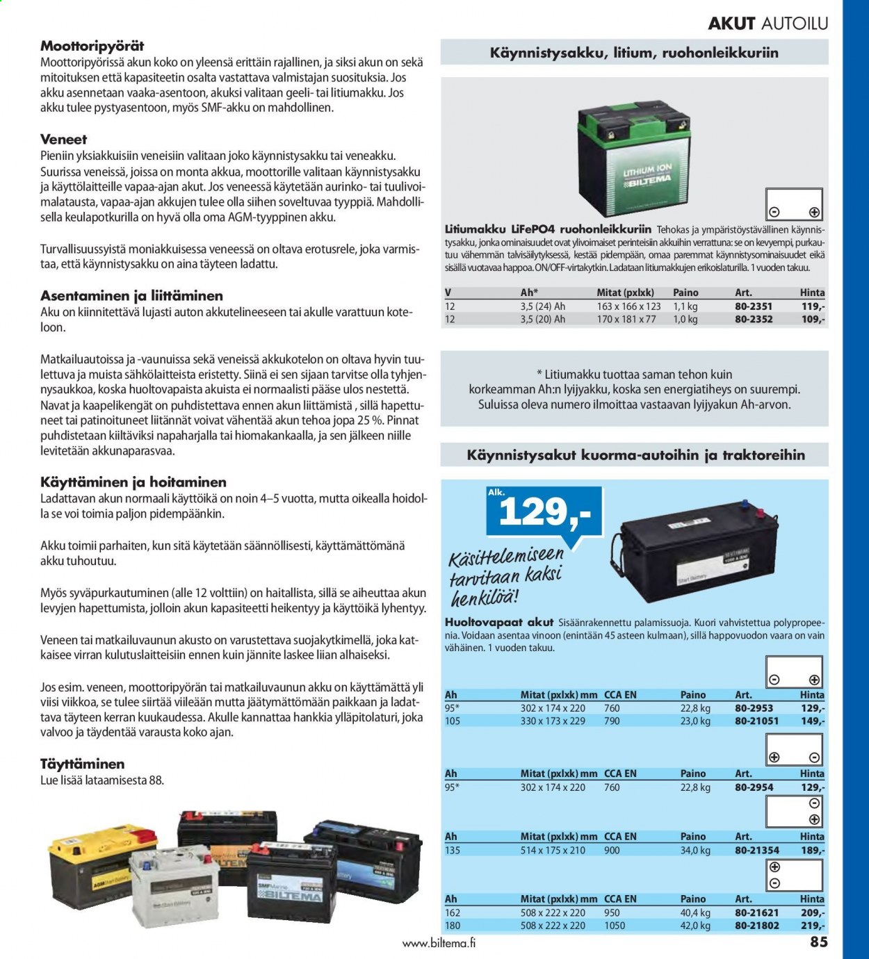 Biltema tarjoukset. Sivu 85