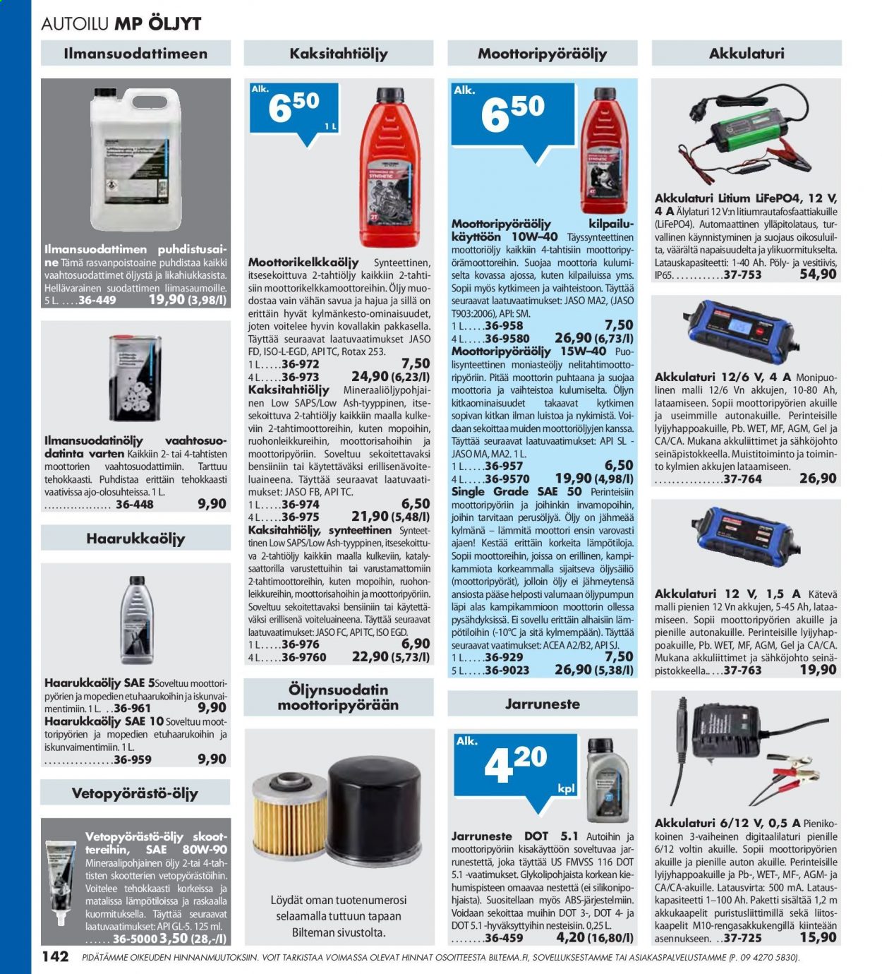 Biltema tarjoukset. Sivu 142