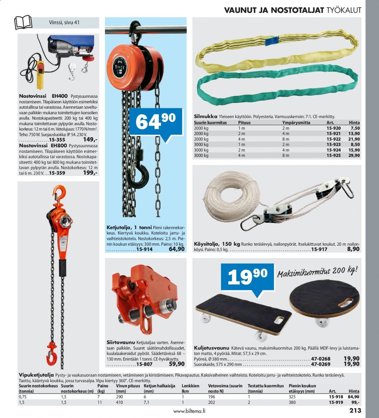 Biltema tarjoukset. Sivu 213