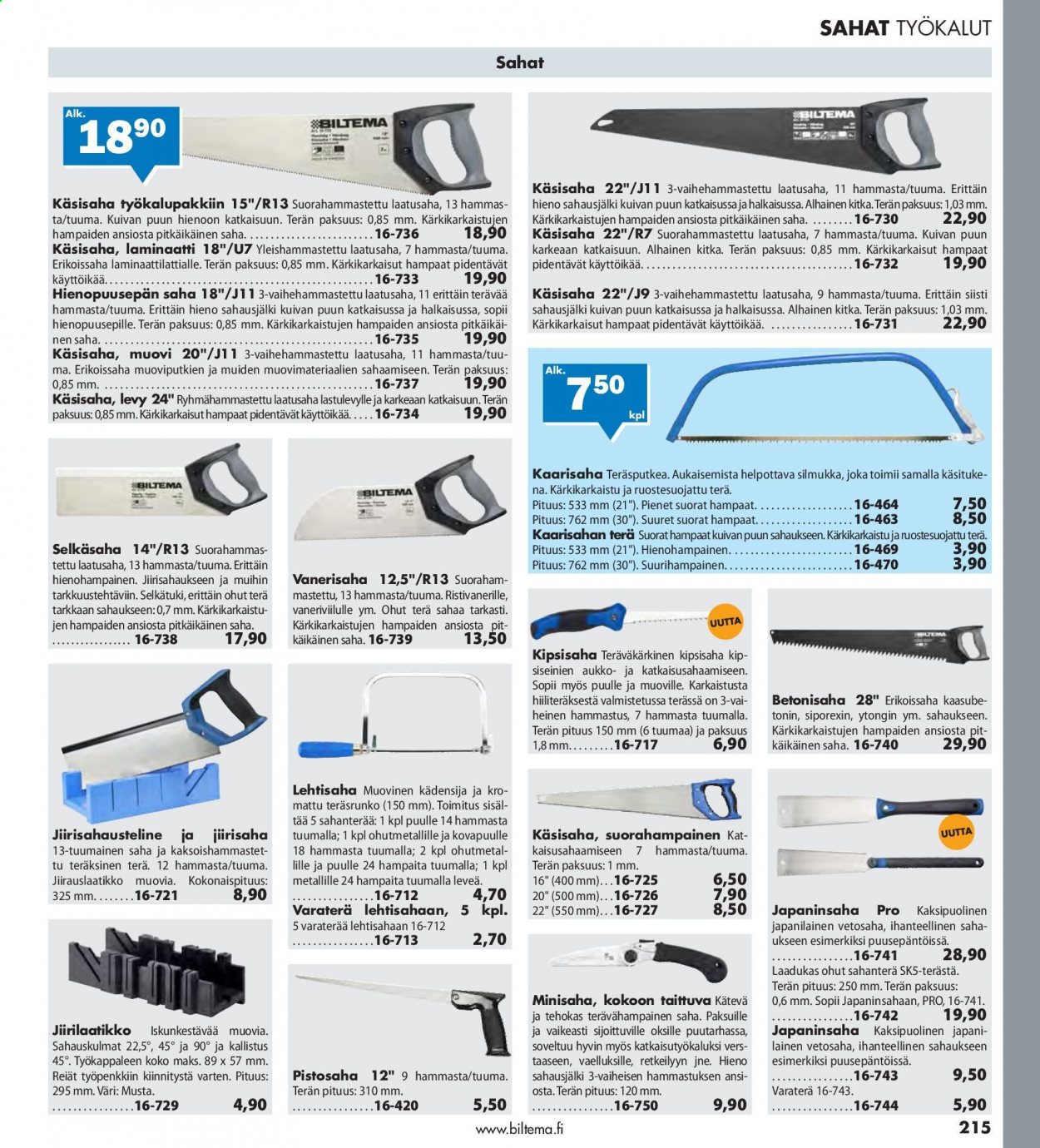 Biltema tarjoukset. Sivu 215