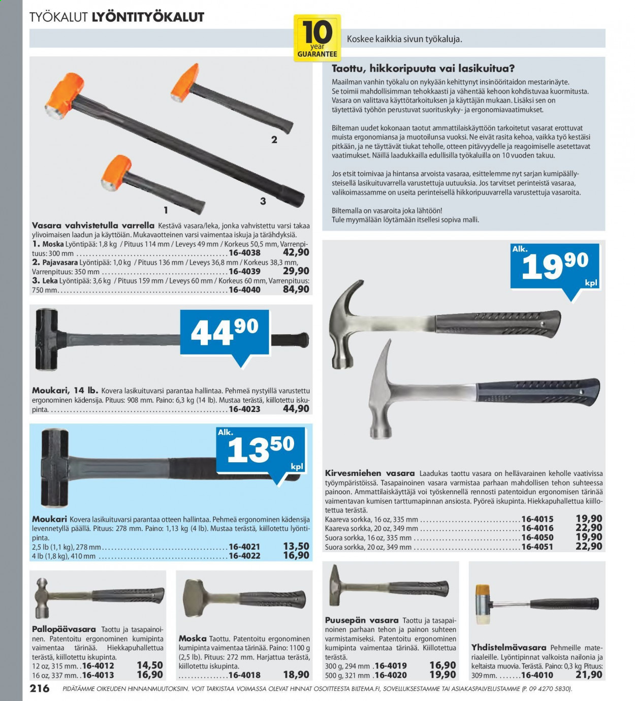 Biltema tarjoukset. Sivu 216